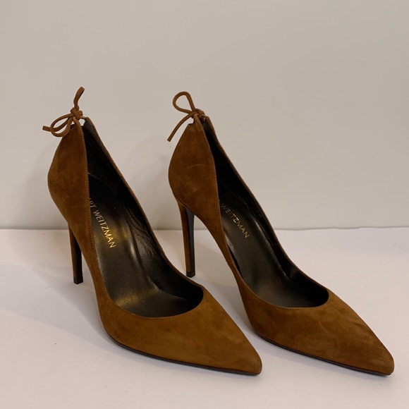Stuart Weitzman Suede Heels NWOT - Picture 2 of 7